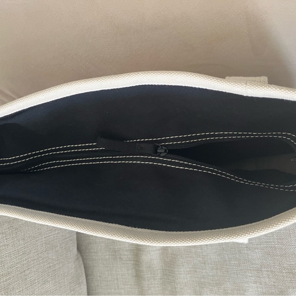 Lands' End Black and Cream Tote Bag - Picture 4 of 6